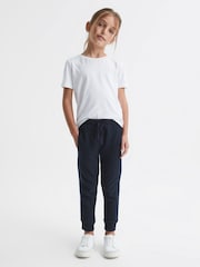 Reiss Navy Mara 9-12 yrs Metallic Trim Joggers - Image 3 of 7