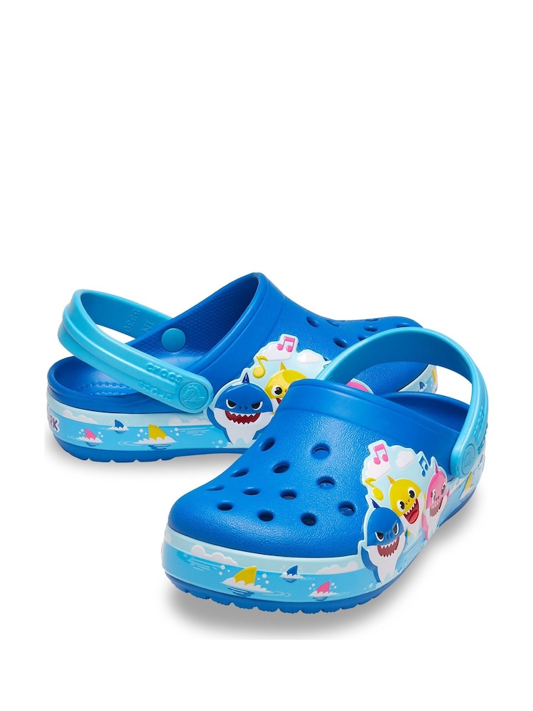 Crocs Blue Baby Shark Band Clogs - Image 3 of 5