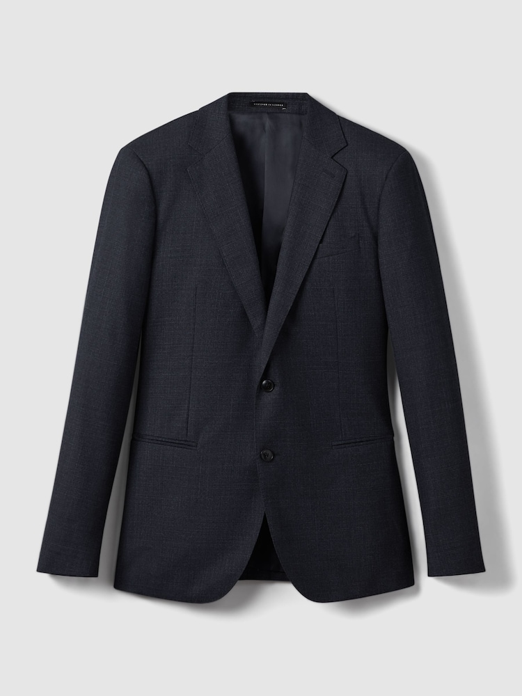 Reiss Dunn Single Breasted Wool Suit Slim Fit Blazer - Imagen 2 de 6