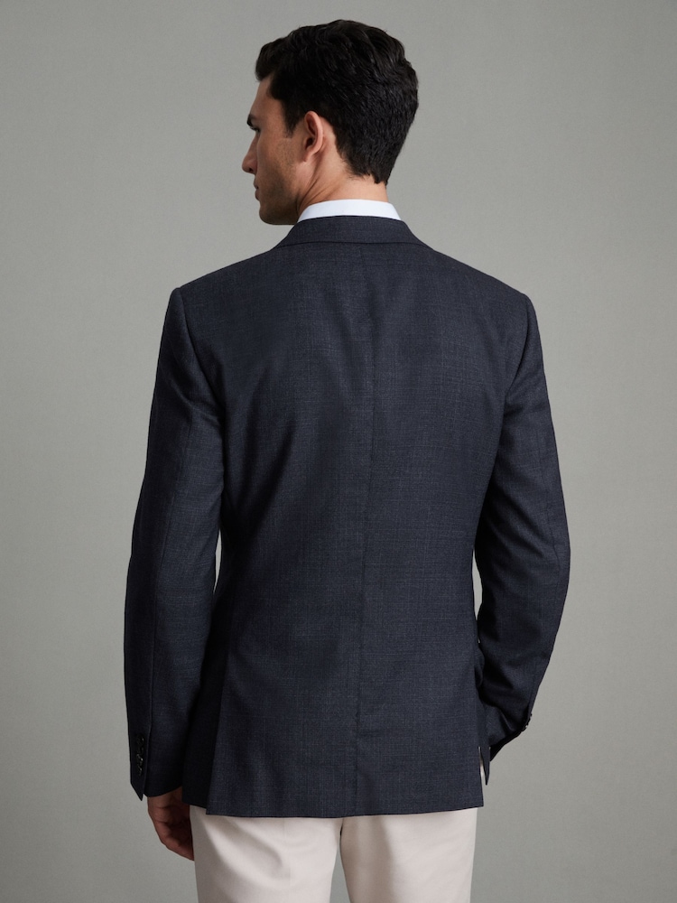 Reiss Dunn Single Breasted Wool Suit Slim Fit Blazer - Image 4 of 6