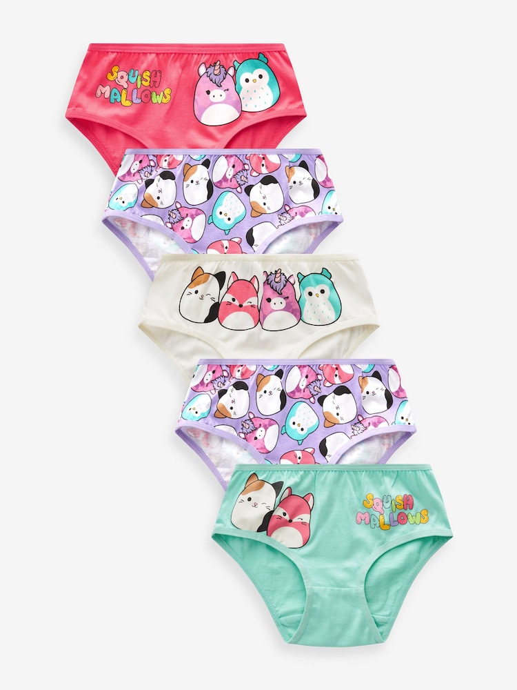 Красный/зеленый - 100% Хлопковые трусы Squishmallow Briefs 5 набор (5-14гг.) - Image 1 of 3