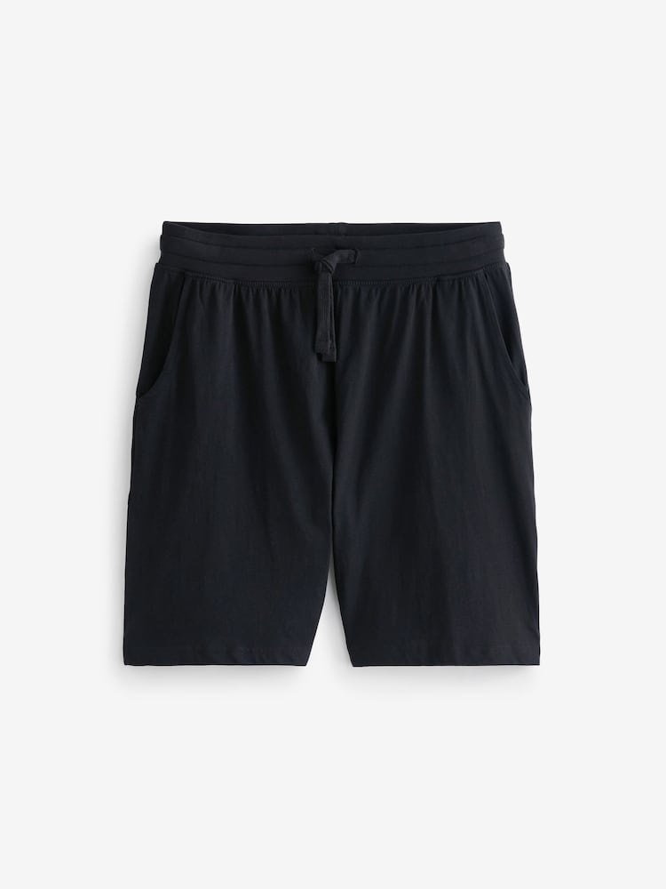 Green/Grey 100% Cotton Jersey Pyjama Shorts Set 2 Pack - Image 11 of 12