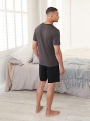 Green/Grey 100% Cotton Jersey Pyjama Shorts Set 2 Pack - Image 3 of 12