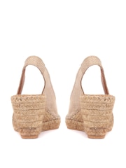 Jones Bootmaker Ladies Natural Rosanna Slingback Wedges - Image 4 of 6