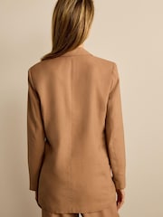 Sand Relaxed Fit Single Breasted Blazer - Image 3 of 5
