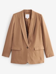 Sand Relaxed Fit Single Breasted Blazer - Image 5 of 5