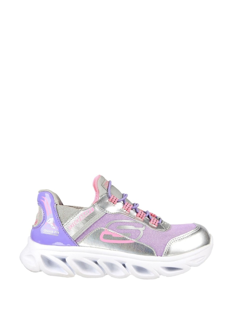Skechers Grey Flex Glide Kids Trainers - Image 1 of 3
