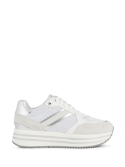 Geox Kency White Trainers - Image 1 of 4