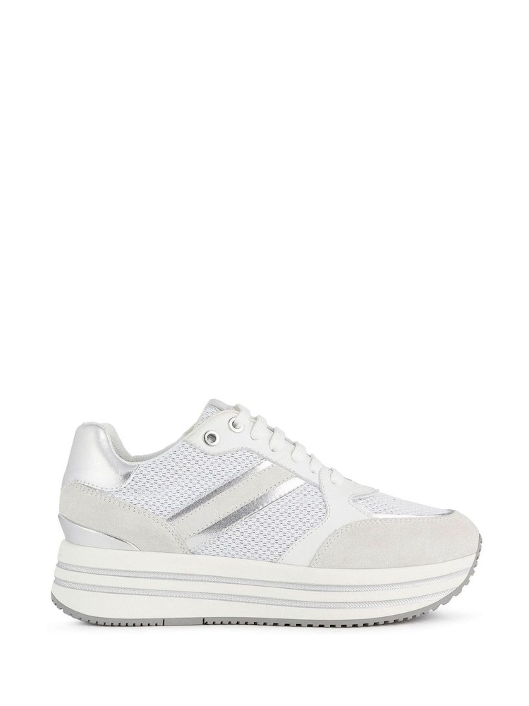 Geox Kency White Trainers - Image 1 of 4