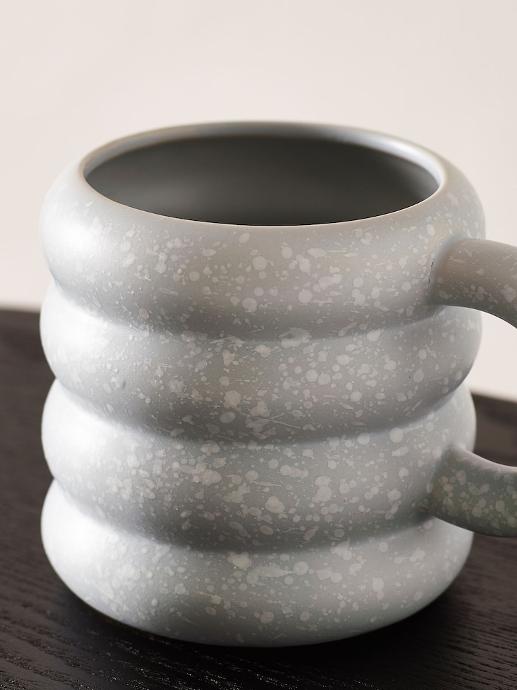 Set of 2 Light Blue Speckle Mugs - Image 3 of 3