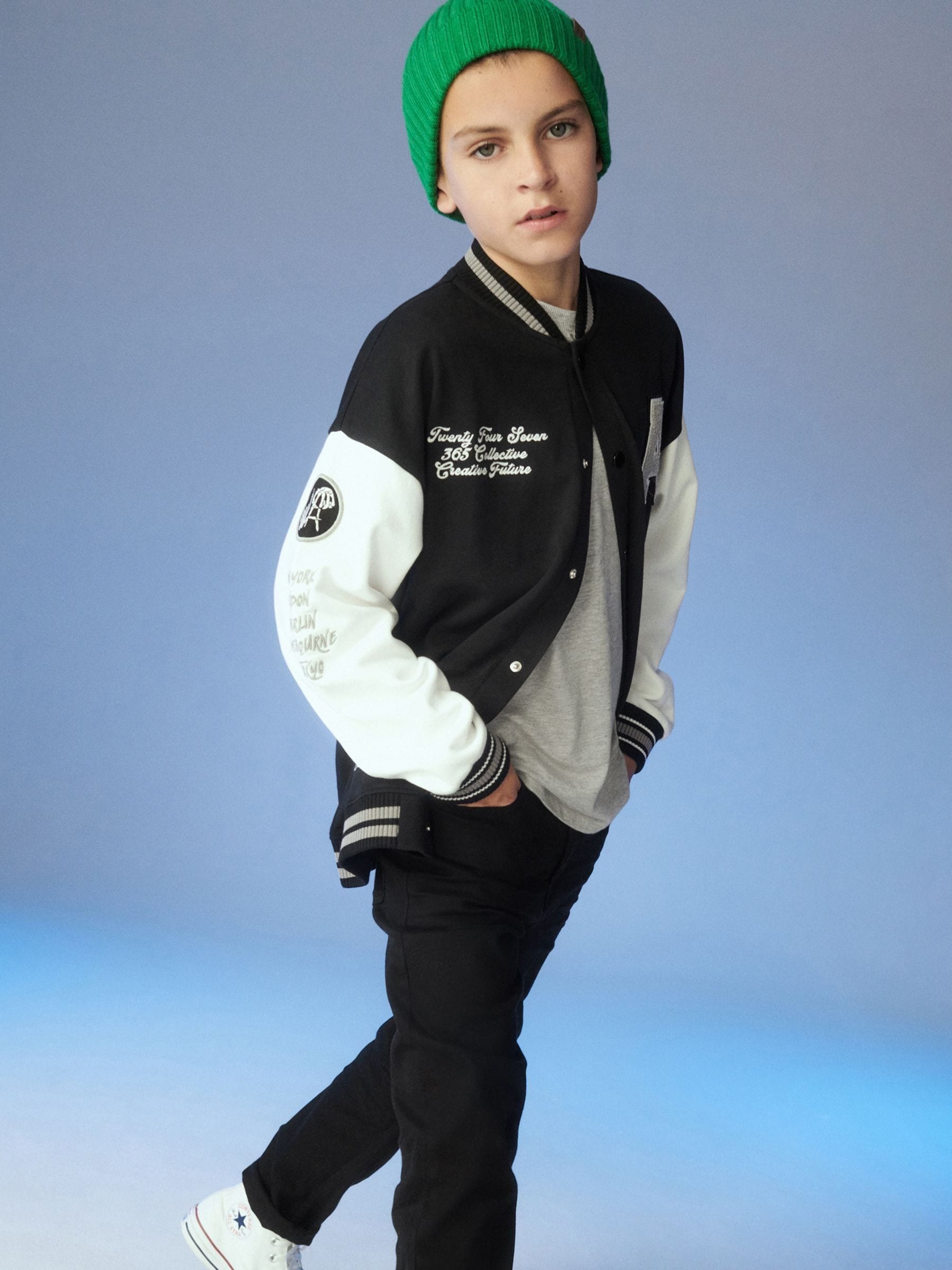 安価 Buy Black Skate Varsity Bomber Jacket (3-16yrs) from Next Luxembourg ジャケット・アウター