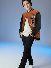 Schwarz Skate - Bomberjacke im College-Stil (3–16 J.) - Bild 8 von 14