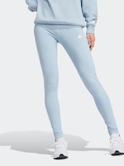 adidas Blue Essentials Linear Logo Leggings - Image 1 of 6