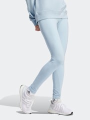 adidas Blue Essentials Linear Logo Leggings - Image 3 of 6