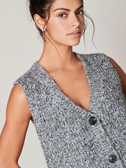 Gri - Vestă tricotată - Image 4 of 6