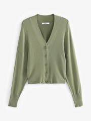 Sage Green Rib Dolman Sleeve Cardigan - Image 5 of 6