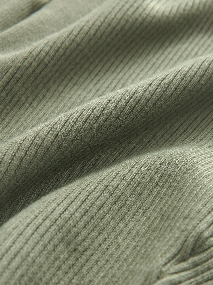 Sage Green Rib Dolman Sleeve Cardigan - Image 6 of 6