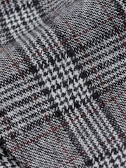 Berry Red Check Mix Zip Mini Dress - Image 4 of 4