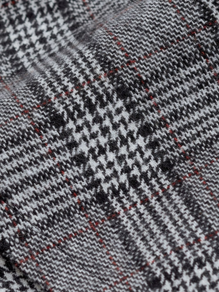 Berry Red Check Mix Zip Mini Dress - Image 4 of 4