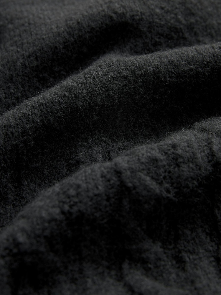 Black Gem Button Shirt Layer Jumper - Image 6 of 6
