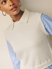 Ecru White Polo Knitted Layer Jumper - Image 3 of 5