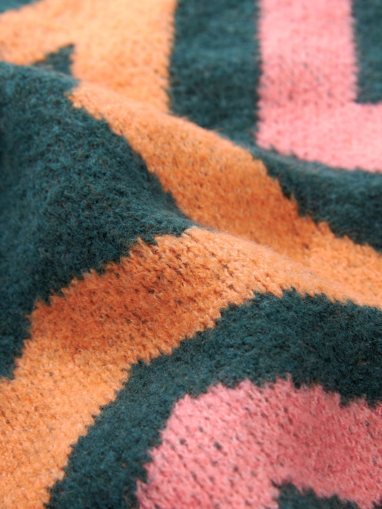 Teal Blue Star Crew Neck Jumper - Image 5 of 5