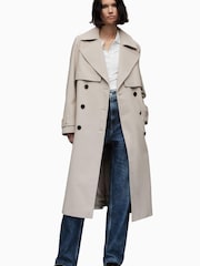 AllSaints Nude Mixie Leo Trench Jacket - Image 4 of 9