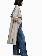 AllSaints Nude Mixie Leo Trench Jacket - Image 7 of 9