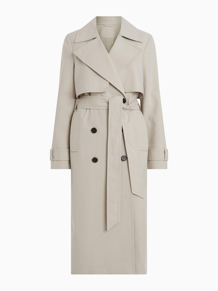 AllSaints Nude Mixie Leo Trench Jacket - Image 9 of 9