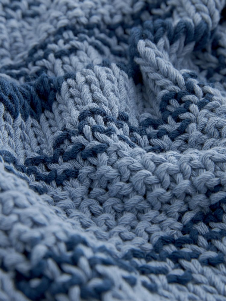 Blau - Strickjacke mit Streifen - Bild 6 von 6