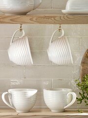 White Malvern Set of 4 Cappuccino Mugs - Image 1 of 3
