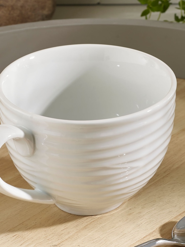 White Malvern Set of 4 Cappuccino Mugs - Image 3 of 3