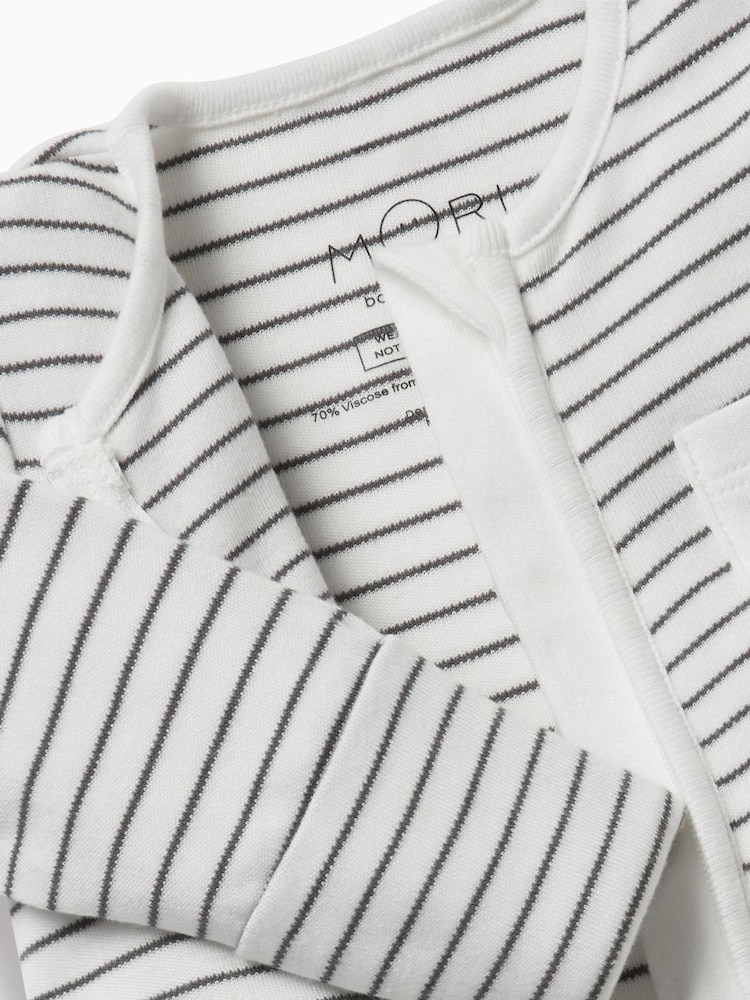 MORI Viscose Cotton Blend 2 Way Zip Sleepsuit - Image 3 of 4