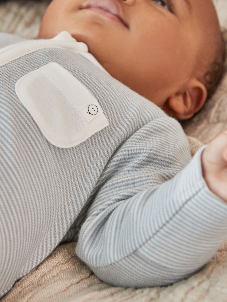 Mori Cotton & Bamboo Clever Zip Up Sleepsuit - Image 2 of 7