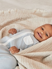 Mori Cotton & Bamboo Clever Zip Up Sleepsuit - Image 4 of 7