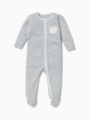 Mori Cotton & Bamboo Clever Zip Up Sleepsuit - Image 5 of 7