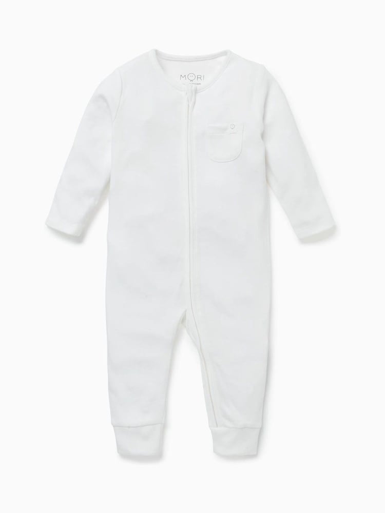 MORI Viscose Cotton Blend 2 Way Zip Sleepsuit - Image 4 of 5