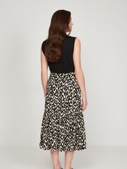Sonder Studio Cream Ikat Animal Design Midi Skirt - Image 2 of 5