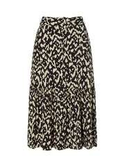 Sonder Studio Cream Ikat Animal Design Midi Skirt - Image 5 of 5