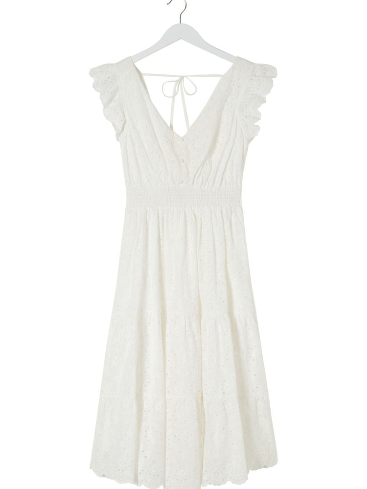 Sonder Studio Cream Broderie Tea Dress - Image 6 of 6 Sonder Studio Cream Broderie Tea Dress - Image 6 of 6