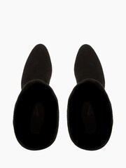 Dune London Black Siren Stretch Block Heel Almond Toe Boots - Image 5 of 6
