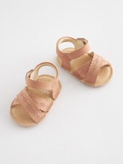 Braun/Wellensaum - Baby-Sandalen (0–18 Monate) - Bild 1 von 5