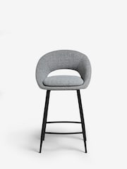 Tweedy Plain Mid Grey Hewitt Bar Stool - Image 2 of 8