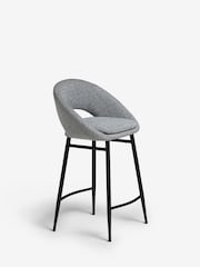 Tweedy Plain Mid Grey Hewitt Bar Stool - Image 3 of 8