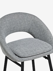 Tweedy Plain Mid Grey Hewitt Bar Stool - Image 6 of 8