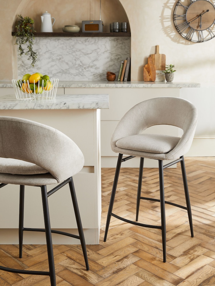 Tweedy Plain Light Natural Hewitt Bar Stool - Image 1 of 8