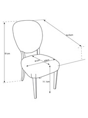 Set of 2 Soft Texture Light Natural Eastham Dining Chairs - Image 9 of 9