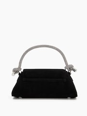 Dune London Black Brynley Diamanté Tubular Hand Bag - Image 5 of 7