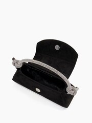 Dune London Black Brynley Diamanté Tubular Hand Bag - Image 6 of 7