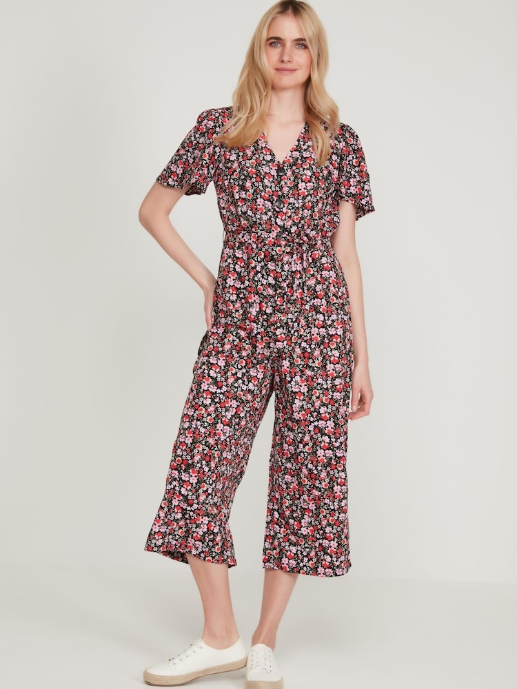 M&Co Natural Multi Floral Jumpsuit - Image 1 of 4